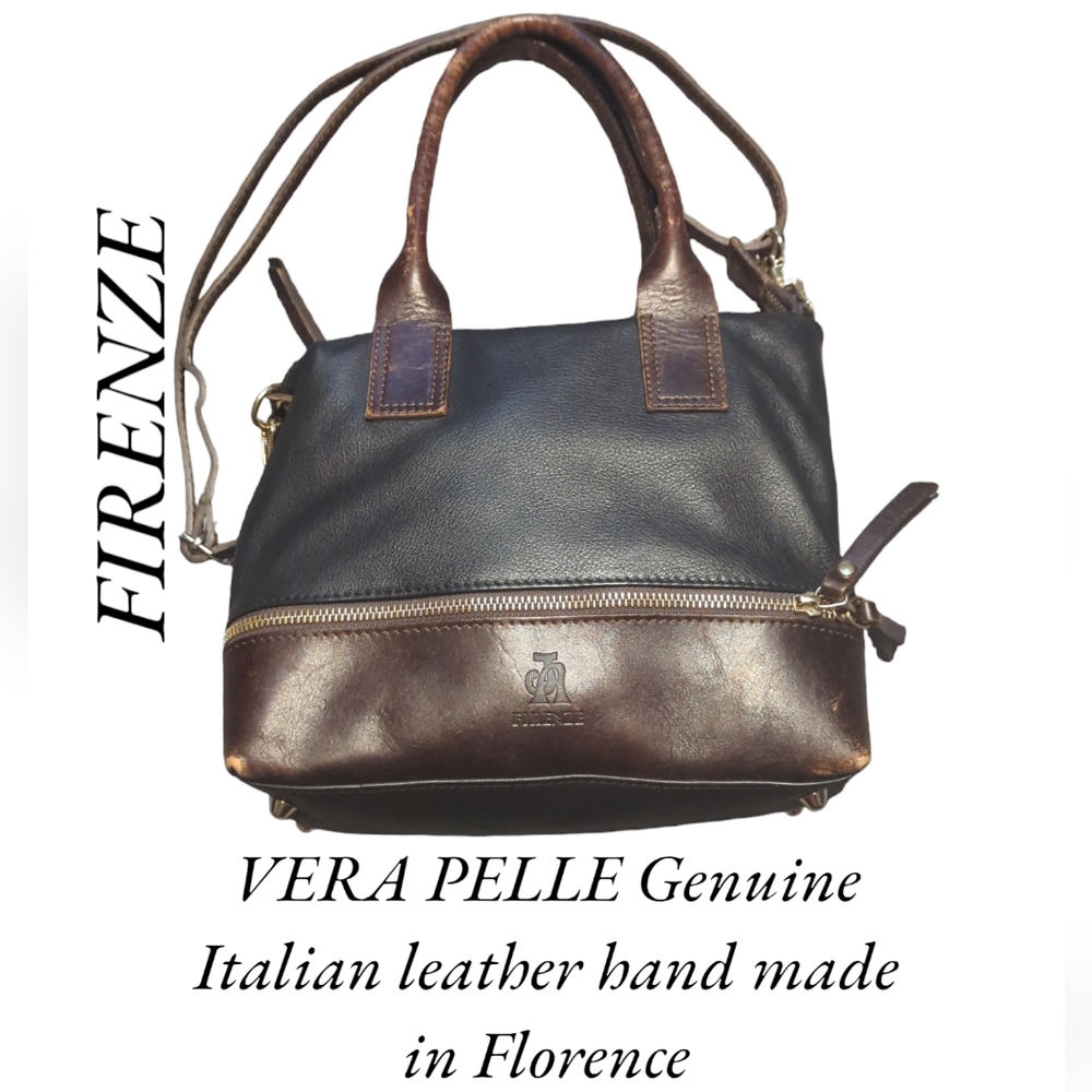 VERA PELLE FIRENZE CROSS BODY BAG GENUINE ITALIAN LEATHER HAND MADE IN FLORENCE!